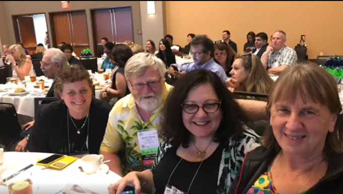 Anne with other Australian educators at ISTE in San Antonio 2017 (Karen Binns, Martin Levins, Tina Photakis)