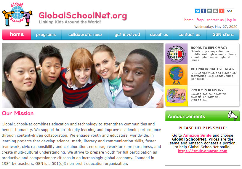 GlobalSchoolNet.org - Linking Kids Around the World!